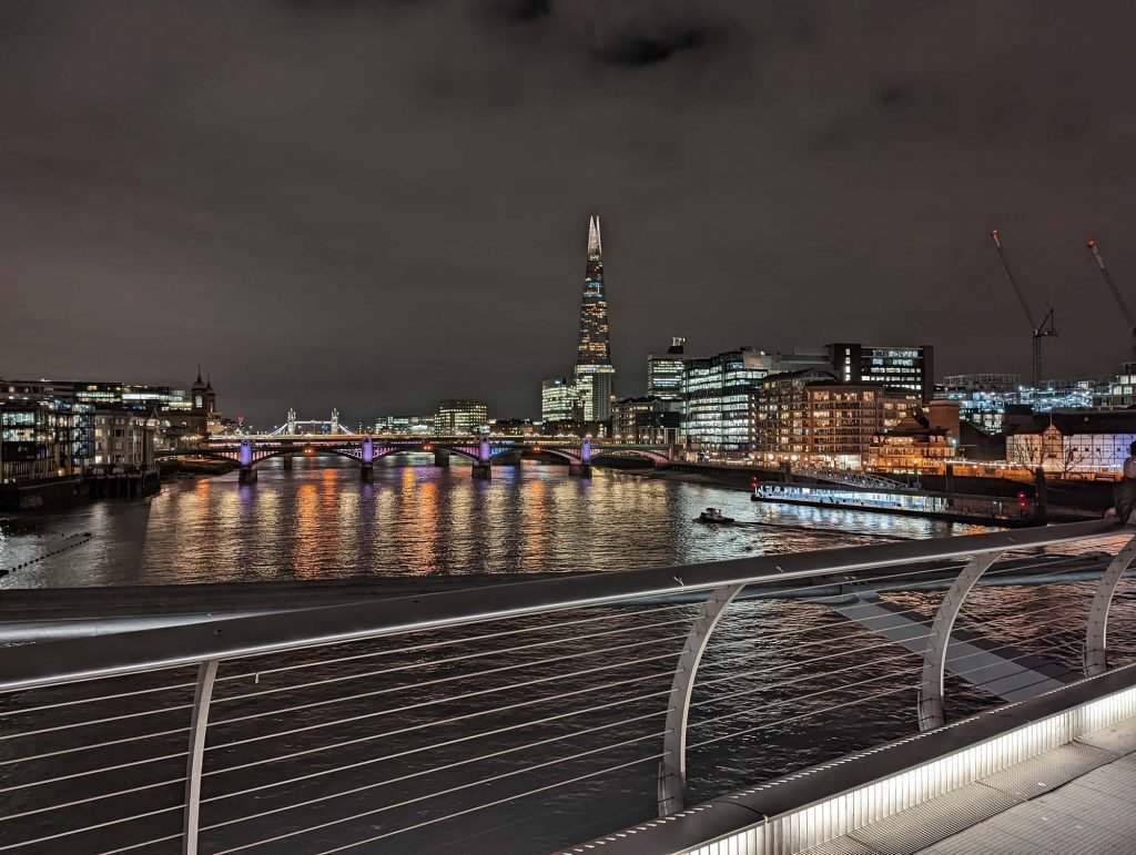 Panorama della città di Londra dal Millennium Bridge